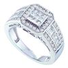 Image 1 : 14KT White Gold 0.74CTW DIAMOND INVISIBLE RING