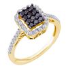 Image 1 : 10K Yellow-gold 0.50CTW BLACK DIAMOND FASHION RING
