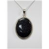 Image 1 : NATURAL 28.01 CTW SEMIPRECIOUS OVAL PENDANT .925 STERLI