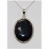Image 2 : NATURAL 28.01 CTW SEMIPRECIOUS OVAL PENDANT .925 STERLI