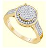 Image 1 : 10K Yellow-gold 0.33CT DIAMOND MICRO-PAVE RING