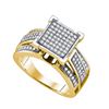 Image 1 : 925 Sterling Silver Yellow 0.33CTW DIAMOND MICRO PAVE R