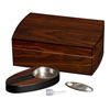 Image 1 : Visol Polished Walnut Cigar Gift Set Including Ashtray