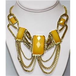 YELLOW BRASS NECKLACE