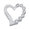 Image 1 : 10KT White Gold 0.15CTW ROUND DIAMOND HEART LADIES FASH