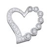 10KT White Gold 0.15CTW ROUND DIAMOND HEART LADIES FASH