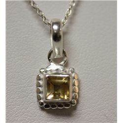 NATURAL CITRINE PENDANT 0.65 CTW .925 STERLING SILVER