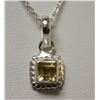 Image 1 : NATURAL CITRINE PENDANT 0.65 CTW .925 STERLING SILVER