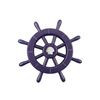 Image 1 : 12" DARK BLUE DECORATIVE SHIPWHEEL W/SEASHELL
