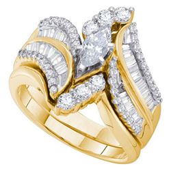 14K Yellow-gold 1.50CT DIAMOND 0.40CT-CMQ BRIDAL SET