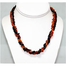 200.01  CTW TWISTED GARNET & SUSUNITE NECKLACE