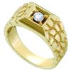 Image 1 : 14KT Yellow Gold 0.15CTW DIAMOND MENS RING