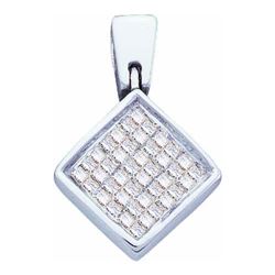 14KT White Gold 0.25CTW DIAMOND LADIES INVISIBLE PENDAN