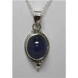 5.50 CTW Modern Style Tanzanite Oval Pendant .925 Sterl