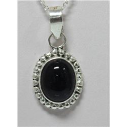 3.25 CTW Antique Style Amethyst Pendant .925 Sterling S