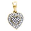Image 1 : 10KT Yellow Gold 0.10CTW DIAMOND HEART PENDANT