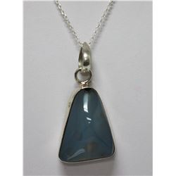 29.20 CTW NATURAL CALCEDONIA PENDANT  .925 STERLING SIL