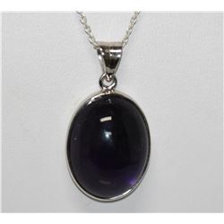 19.58 CTW AMETHYST PENDANT .925 STERLING SILVER