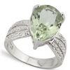 Image 1 : GENUINE 4.52 CTW GREEN AMETHYST AND 0.01 CTW DIAMOND PL