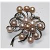 Image 1 : PEACH PEARL AND CZ BROOCH