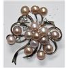 Image 2 : PEACH PEARL AND CZ BROOCH