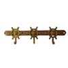 Image 1 : Nautical Solid Brass Ship Wheel Key Rack 10"