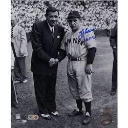 YOGI BERRA AUTOGRAPHED "HOF 1972" STANDING WITH BABE RU