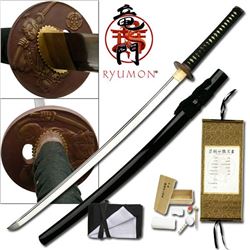 HAND FORGED RYUMON SAMURAI SWORD W/ CARBON STEEL BLADE