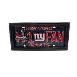 Giants License Plate Clock