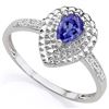 Image 1 : GENUINE 0.38 CTW TANZANITE AND 0.01 CTW DIAMOND PLATINU