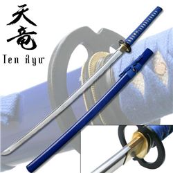 BLUE 40" HANDFORGED CARBON STEEL BLADE SAMURAI SWORD