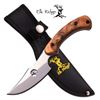 Image 1 : 8" BURL WOOD HANDLE ELK RIDGE FULL TANG FIXED BLADE KNI