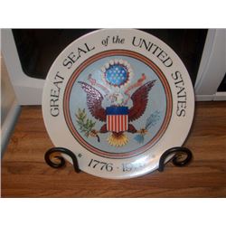 Vintage Bicentennial Plate 1776-1976 Great Seal of the