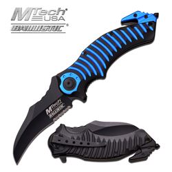 MTECH 8.25" BLUE AND BLACK S/A RESCUE KNIFE