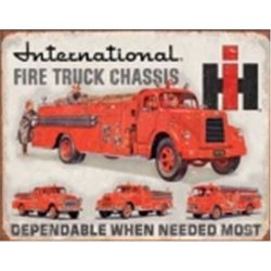 INTERNATIONAL FIRETRUCK METAL SIGN