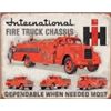 Image 1 : INTERNATIONAL FIRETRUCK METAL SIGN