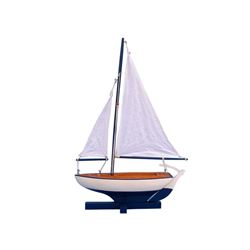 Hand Made Sunset Sailboat Blue 17"