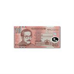 2000 Bangladesh 10 Taka Unc Polymer Rahman P#35