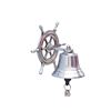 Image 1 : Nautical Chrome Hanging Ship Wheel Bell 7"