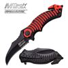 Image 1 : MTECH 8.25" RED AND BLACK S/A RESCUE KNIFE