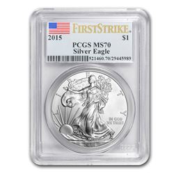 2015 Silver American Eagle MS-70 PCGS (First Strike)