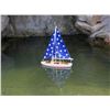 Image 1 : Hand Made 12" Big Stars Floating Sailboat