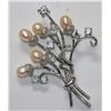 Image 2 : NOBLE PEACH PEARL CZ BROOCH AUTHENTIC PHILIPPINE PEARL