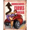 Image 1 : LEGENDS - DANGEROUS CURVES METAL SIGN