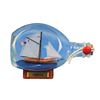 Image 1 : Hand Made America Sailboat in a Bottle 7"