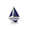 Image 1 : Hand Made Pacific Sailer Blue - Blue Sails 9"