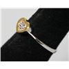 Image 2 : .925 STERLING SILVER HEART SHAPED RING W/ CZ