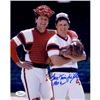 Image 1 : TOM SEAVER AUTOGRAPHED 'HUGGING CATCHER' 8X10 PHOTO INS