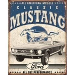 CLASSIC MUSTANG METAL SIGN