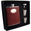 Image 1 : Visol Armstrong 6oz Brown Leather Flask Gift Set